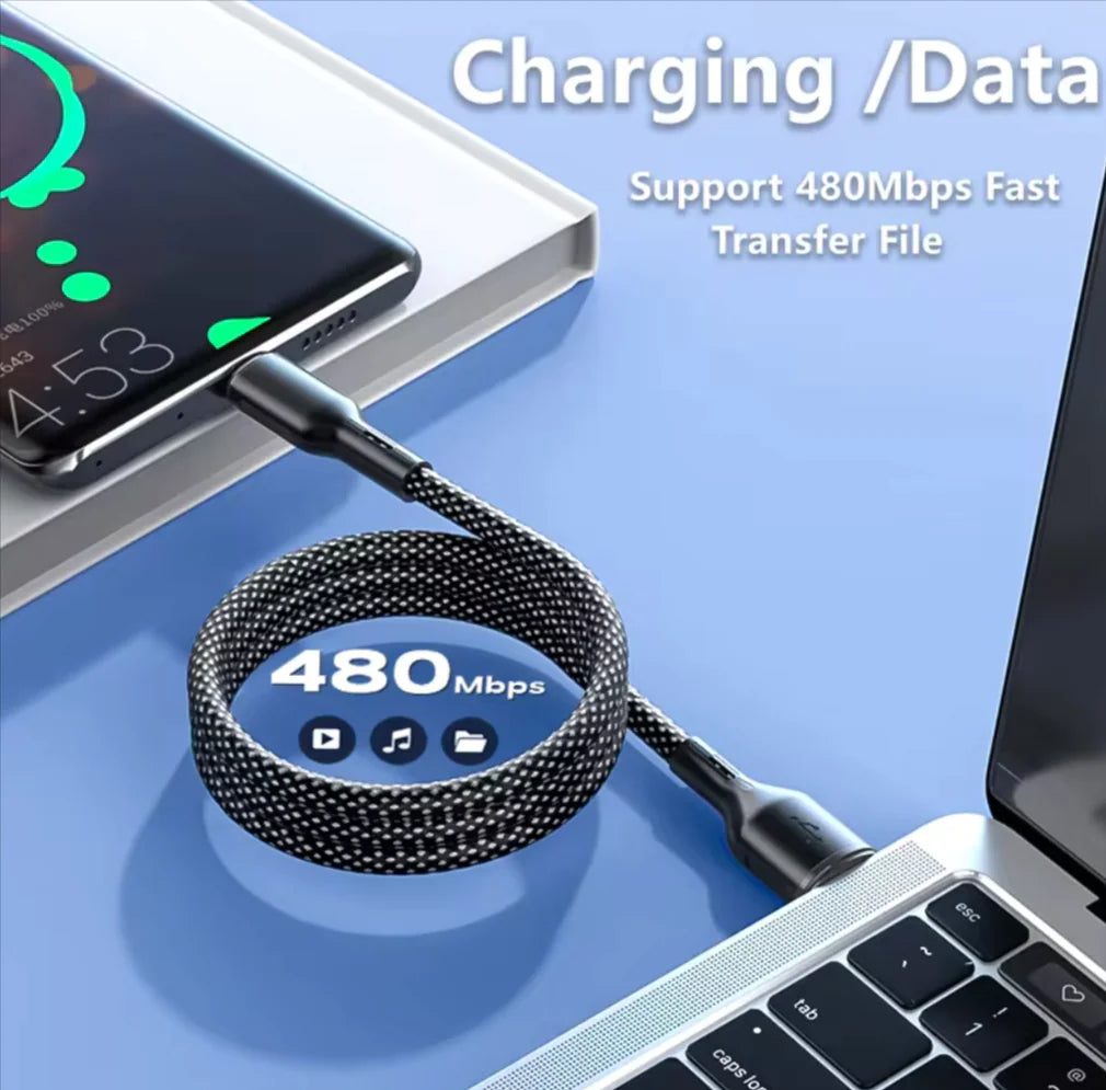 100W 6A  Magnetic Fast Charge USB C Cable