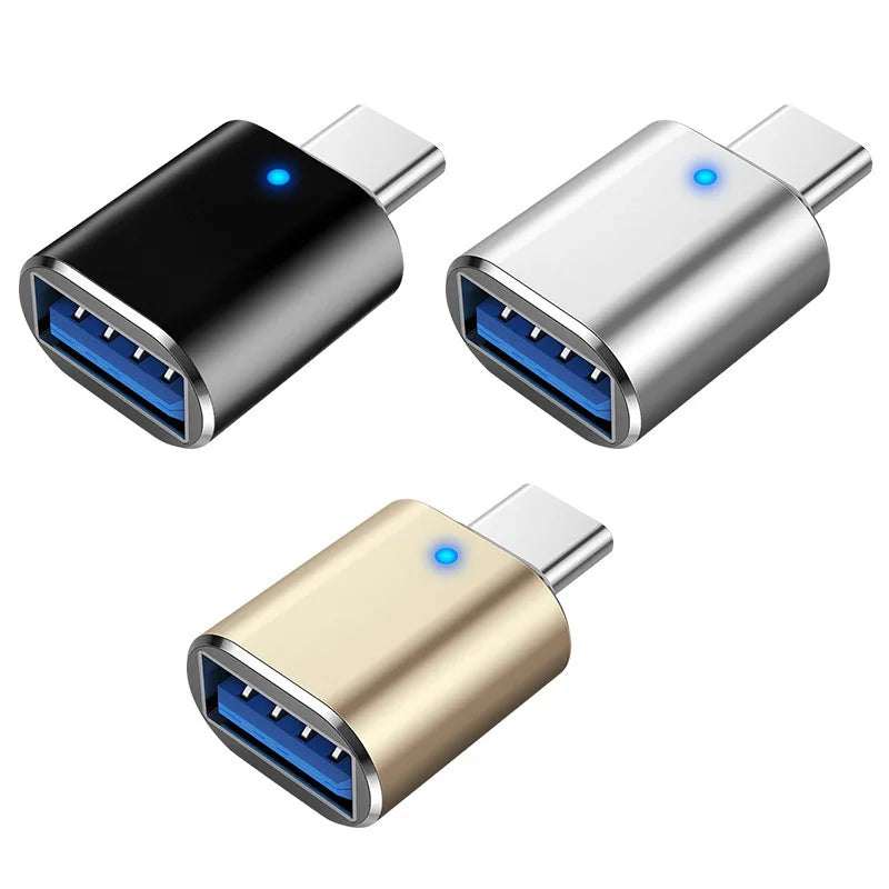 USB A to USB C Adapter Male to Female Converter